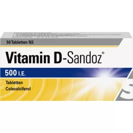 Witamina D Sandoz 500 I.E. Tabletki, 50 szt