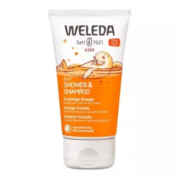 WELEDA Dziecięcy 2w1 Prysznic &amp; Szampon owocowa pomarańcza, 150 ml
