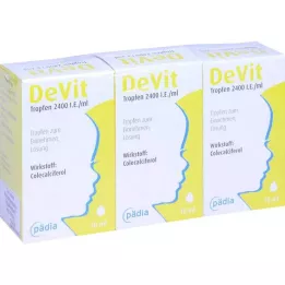 DEVIT Krople 2400 IU/ml Krople doustne, 3X10 ml
