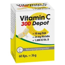Witamina C 300 Depot + Cynk + Histydyna + D Kapsułki, 60 sztuk