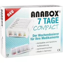 ANABOX Compact 7 dni tygodniowych dawek białych, 1 szt