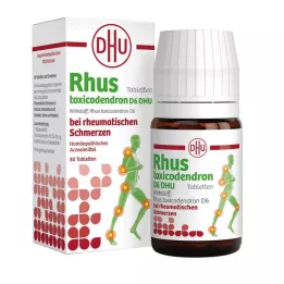 RHUS TOXICODENDRON D 6 tabletek na bóle reumatyczne, 80 szt