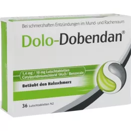 DOLO-DOBENDAN 1,4 mg/10 mg Lollipops, 36 szt