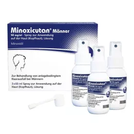 MINOXICUTAN Mężczyźni 50 mg/ml Spray, 3X60 ml