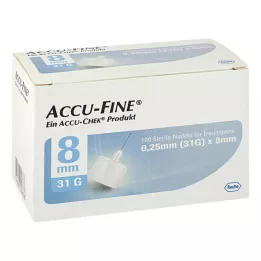 ACCU FINE igły jałowe do penów insulinowych 8 mm 31 G, 100 szt