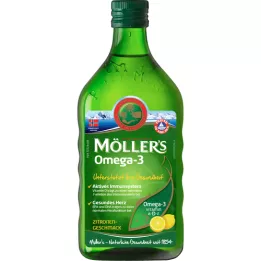 Tran wątrowy Omega-3 Möllera z smaku cytrynowego, 250 ml