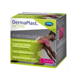DERMAPLAST Aktywna taśma kinezjologiczna 5 cm x 5 m różowa, 1 szt