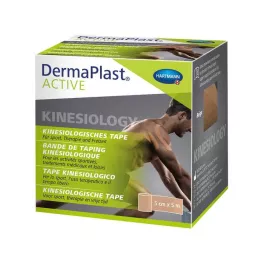 DERMAPLAST Aktywna taśma kinezjologiczna 5 cm x 5 m beżowa, 1 szt