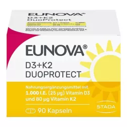 EUNOVA DuoProtect D3+K2 1000 IU/80 μg kapsułki, 90 szt