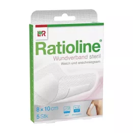 RATIOLINE Opatrunek na rany 10x8 cm jałowy, 5 szt