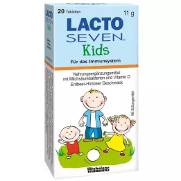 LACTO SEVEN Tabletki dla dzieci o smaku truskawkowo-malinowym, 20 szt