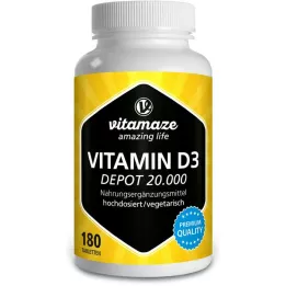 VITAMIN D3 20 000 IU Depot tabletki wysokodawkowe, 180 szt