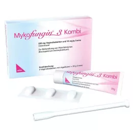 MYKOFUNGIN 3 tabletki dopochwowe combi 200 mg + 10 mg/g Cre., 1 opakowanie