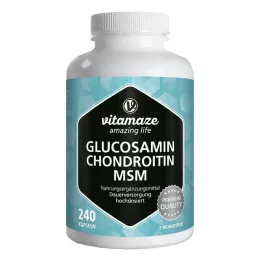 GLUCOSAMIN CHONDROITIN MSM Kapsułki z witaminą C, 240 szt