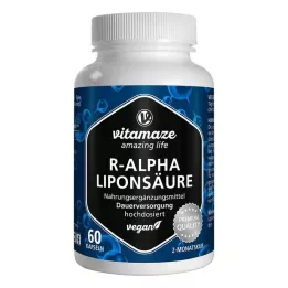 R-ALPHA-LIPONSÄURE 200 mg kapsułki wegańskie o wysokiej dawce, 60 szt