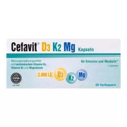 CEFAVIT D3 K2 Mg 2000 IU kapsułki twarde, 60 szt