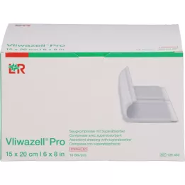 VLIWAZELL Pro superabsorbent kompres sterylny 15x20 cm, 10 szt