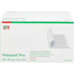 VLIWAZELL Pro superabsorbent kompres sterylny 20x25 cm, 10 szt