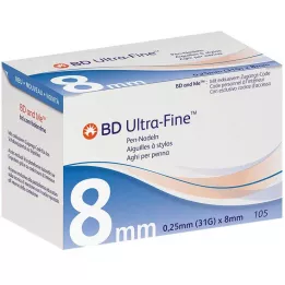 BD ULTRA-FINE Igły do penów 8 mm 31 G 0,25 mm, 105 szt
