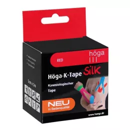 HÖGA-K-TAPE Jedwab 5 cm x 5 m l.fr.czerwony kinesiol.Taśma, 1 szt