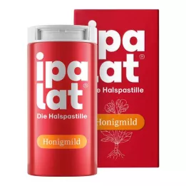 IPALAT Pastylki do ssania na gardło miód łagodny bez mentolu bez cukru 40 szt