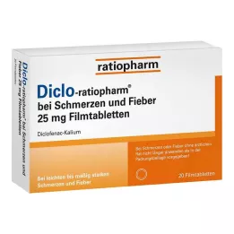 DICLO-RATIOPHARM na ból i gorączkę 25 mg FTA, 20 szt