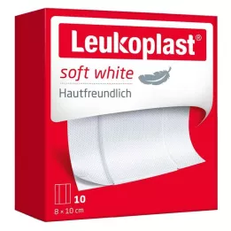 LEUKOPLAST plaster biały miękki 8x10 cm, 10 szt