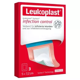 LEUKOPLAST Leukomed Sorbact jałowy 5x7,2 cm, 3 szt