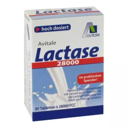 LACTASE 28 000 FCC tabletek w dozowniku, 80 szt