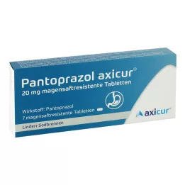 PANTOPRAZOL axicur 20 mg tabletki dojelitowe, 7 szt