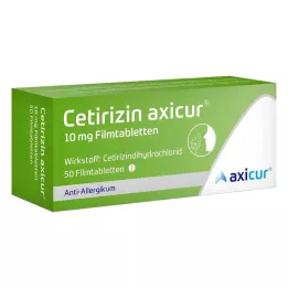 CETIRIZIN axicur 10 mg tabletki powlekane, 50 szt