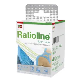 Taśma sportowa Ratioline 5 cm x 5 m turkusowa, 1 szt