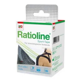 Taśma sportowa Ratioline 5 cm x 5 m czarna, 1 szt