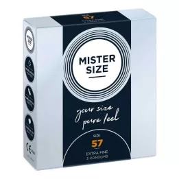 MISTER Rozmiar 57 prezerwatywy, 3 szt