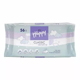 BELLA Chusteczki nawilżane Happy Baby Sensitive w.Klickv., 56 szt