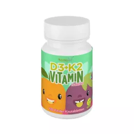 VITAMIN D3+K2 Tabletki do żucia dla dzieci wegańskie, 120 szt