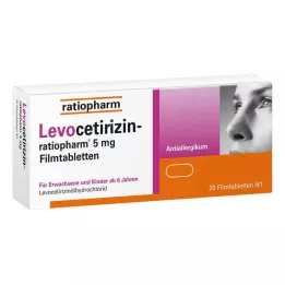 LEVOCETIRIZIN-ratiopharm 5 mg tabletki powlekane, 20 szt