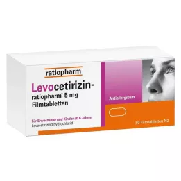 LEVOCETIRIZIN-ratiopharm 5 mg tabletki powlekane, 50 szt