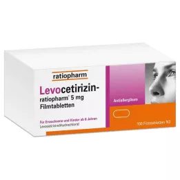 LEVOCETIRIZIN-ratiopharm 5 mg tabletki powlekane, 100 szt