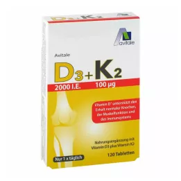 Witamina D3+K2 2000 IU, 120 szt