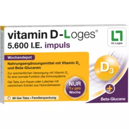 VITAMIN D-LOGES 5600 j.m. impuls tygodniowy depot KTA, 60 szt