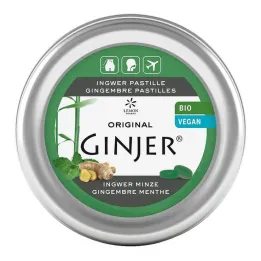 Imbirowe pastylki Ginjer Organiczna mięta, 40 g