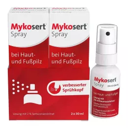 MYKOSERT Spray na grzybicę skóry i stóp, 2X30 ml