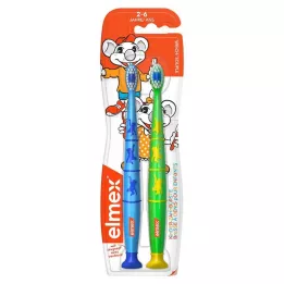 ELMEX Zestaw szczoteczek do zębów dla dzieci Duo Pack, 2 szt