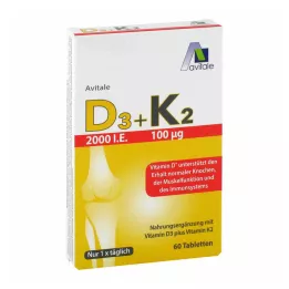 Witamina D3+K2 2000 IU, 60 szt
