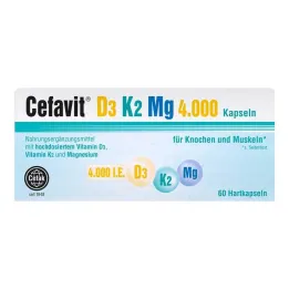 Cefavit D3 K2 Mg 4000 IU kapsułki twarde, 60 szt