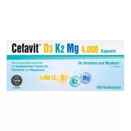 CEFAVIT D3 K2 Mg 4000 IU kapsułki twarde, 100 szt