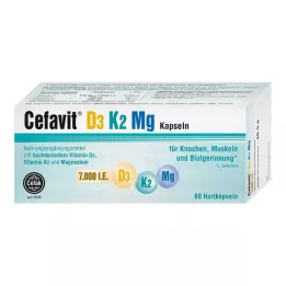 CEFAVIT D3 K2 Mg 7000 IU kapsułki twarde, 60 szt