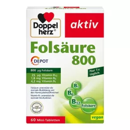 DOPPELHERZ Kwas foliowy 800 Depot Tabletki, 60 szt