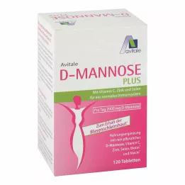D-MANNOSE PLUS 2000 mg tabletki z witaminami i minerałami, 120 szt